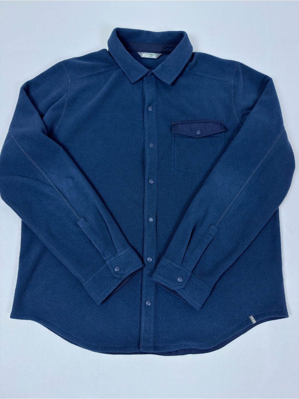 Stio Turpin Fleece Snap Up Shirt Jacket Navy Blue XL